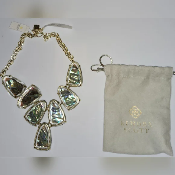 Kendra SCOTT Harlow Gold and Silver Statement Necklace - Picture 1 of 3